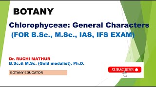 Chlorophyceae General Characters Green Algae [upl. by Erasaec]