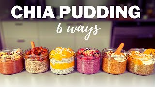 CHIA PUDDING » 6 Flavours for Easy Healthy Breakfast Snacks  SpringSummer Meal Prep [upl. by Leacim]