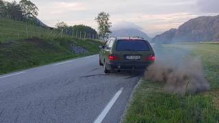 Mercedes S210 270 CDI straight pipe burnout [upl. by Aisereht227]