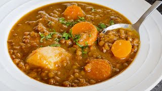 The Best LENTIL SOUP  vegetarian onepot lentil soup recipe The Ultimate Comfort in a Bowl [upl. by Etnaik]