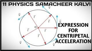 Expression for centripetal acceleration  Unit 2 Kinematics  11 Physics Samacheer kalvi [upl. by Enirbas]