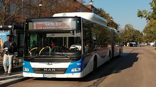 bus ride Västerås sweden line 1 från Retortgatan till Västerås central [upl. by Adaj]