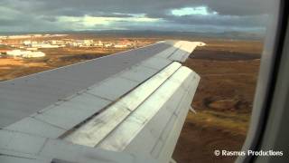 Landing in Reykjavik Keflavik Airport  Iceland Express Boeing 737300 HD [upl. by Riccio]