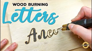 How to Wood Burn Letters  Templates and Freehand [upl. by Calista]