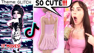 Testing Top TikTok OUTFIT Hacks In Dress To Impress [upl. by Agnese]