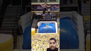 Outstanding stap trampoline bowling sports funny [upl. by Kcirdorb850]