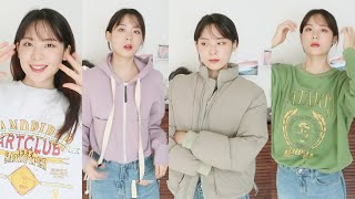 12가지 겨울나기 아이템❄️맨투맨키큰여자바지아우터숏패딩겨울패션하울디두리 DIDURI [upl. by Irrab914]