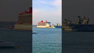 Cruise Ship Virgin Voyages Resilient Lady leaving Portsmouth Port  UK [upl. by Leik186]