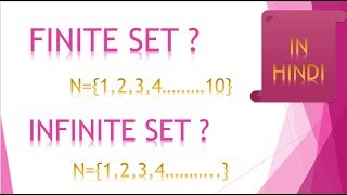 Finite Sets amp Infinite Sets In Hindi  Urdu [upl. by Lleder]