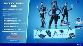 Fortnite Black Ice Legends in the Item Shop Preview  Ice Midas Ice Crystal Permafrost Raider Etc [upl. by Erapsag]