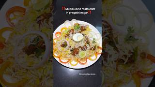 Multicuisine food in pragathi nagarfood viralvideo youtube hyderabadfood biryani famousshorts [upl. by Charlet830]