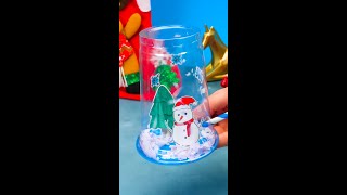 How to Make a Snow Globe ❄️☃️🌲 Easy Christmas DIY Craft [upl. by Aikal267]