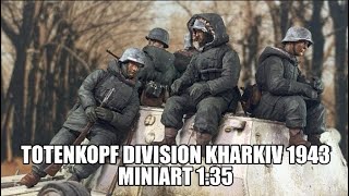 Totenkopf Division Kharkiv 1943 MiniArt Scale 135 Tank riders Unboxing And My Painted Result [upl. by Nmutua419]