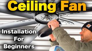 How To Install A Ceiling Fan  BEGINNERS GUIDE [upl. by Aylad]