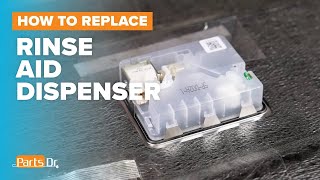 How to replace Detergent amp Rinse Aid Dispenser part  DD8102628A on your Samsung Dishwasher [upl. by Nylyaj]