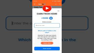 EARN FROM HOME Cat Code  Cat Code Earn from home [upl. by Aynodal983]