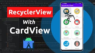 Android RecyclerView with CardView  Creating Adapter  OnItemClickListener  Android Studio [upl. by Fabri]