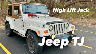 Jeep Wrangler TJ High Lift Jack Install [upl. by Akiem]