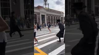 Hasidic Jews trying to get past a marathon 😂 [upl. by Howenstein]