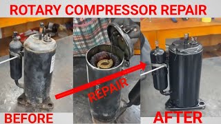 rotary compressor repair compressor repair kaise Karen how to repair rotary compressor [upl. by Ayitahs]