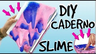 como fazer SLIME NO CADERNO VOLTA AS AULAS [upl. by Adnamra429]