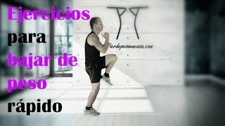 Ejercicios para bajar de peso rápido en casa HIIT [upl. by Anerat996]