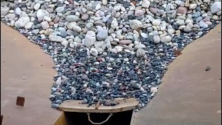 Barge unloads 3700 tons of cobblestone Part 1  Relaxing video [upl. by Pesek198]