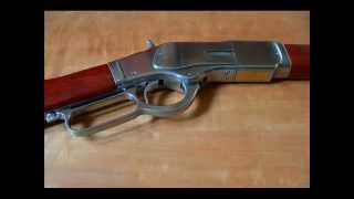 Winchester 1873 rifle homemade replica nonfiringwmv [upl. by Ailadgim506]