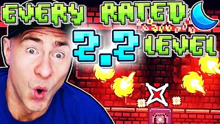 I Beat EVERY RATED 22 LEVEL Geometry Dash [upl. by Nnaxor]