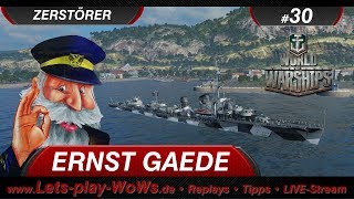 World of Warships Replay 30  Ernst Gaede  4 Kills  143K  deutsch  german [upl. by Anigriv447]