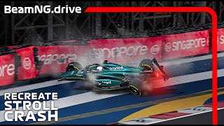 Recreate Lance Stroll Crash in BeamNGDrive [upl. by Naor869]