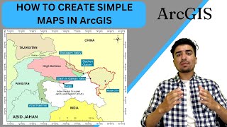 HOW TO CREATE A SIMPLE MAP IN ARCMAP  CREATE A MAP IN ARCGIS  GISResearchlabGILGIT TheSideHustler [upl. by Gnim]