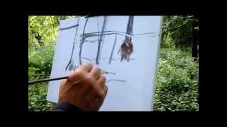 Plein air oil painting demonstration a summer wood [upl. by Michale]