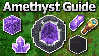 The Ultimate Minecraft 120 Guide To Amethyst  Geodes Tinted Glass Shards Spyglass amp Crystals [upl. by Nortyad258]