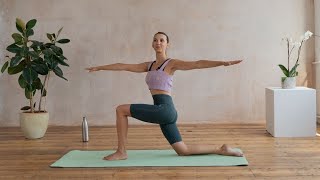 Morning Pilates Flow  Stretch and Strengthen  Lottie Murphy Pilates [upl. by Ecirpac]