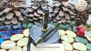 Cruzaltpens  Pluma Estilográfica Nettuno Superba Limited Edition [upl. by Ruhtua]