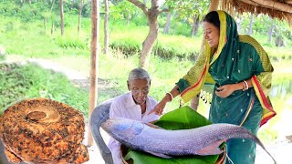 83 বছর বয়সে দাদু 4kg সাইজের গুড়চাকলি মাছ খেয়ে বলে এইরকম মাছ প্রথমবার খেলাম সাথে ওলকচু রান্না [upl. by Tingley]