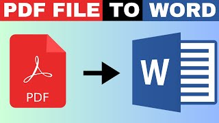 Convert PDF to Word in 2 minutes  Change PDF File to Word Document [upl. by Hortense]