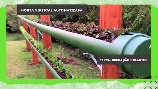 Horta vertical em PVC pronta Com irrigação por temporizador [upl. by Stacy]