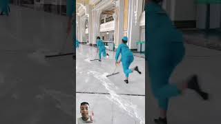 cleaning safa Marwa masjid Al haram Makkaviralvideo trendingshorts shorts shortvideo tranding [upl. by Adnohsat]