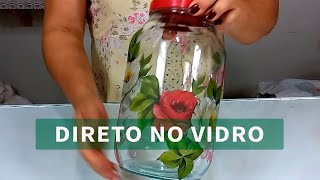 APROVADO Guardanapo direto no Vidro  DIY [upl. by Aistek]