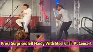 Karrion Kross Surprises Jeff Hardy From Behind With Steel Chair At Concert [upl. by Coney]