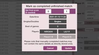 Table Tennis Digital Score Tutorial 5 [upl. by Ynnattirb]