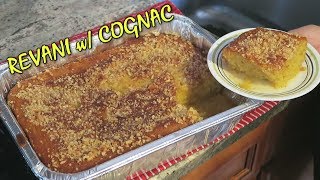 Angelos Mom Makes Revani  Greek Almond Dessert [upl. by Mahan]