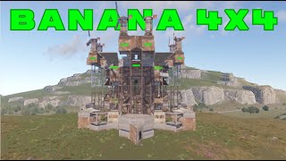 Banana 4x4  8 man base  antisiege  rust base design [upl. by Cruce299]