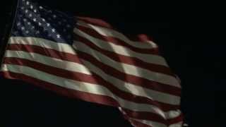 American flag waving at night  FREE HD Stock Footage [upl. by Norrahc]