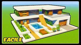 TUTO GRANDE MAISON MODERNE FACILE A FAIRE  MINECRAFT [upl. by Merci245]