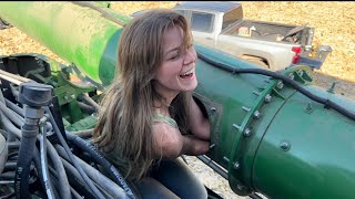 Farm Recruits City Girl To Work On The Combine  Harvest 2023 [upl. by Jueta]