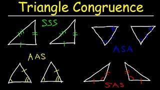 Triangle Congruence Theorems Two Column Proofs SSS SAS ASA AAS Postulates Geometry Problems [upl. by Yesdnil]