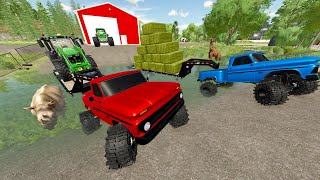 Farmers Race for a Secret Vehicle  Farming Simulator 22 [upl. by Adnohsel]